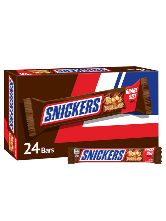 SNICKERS SHARE SIZE 2 BARS 24 CT