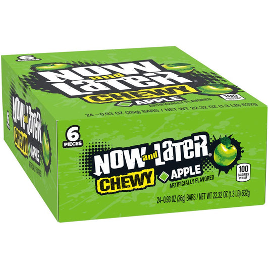 NOW AND LATER CHEWY APPLE 24 CT