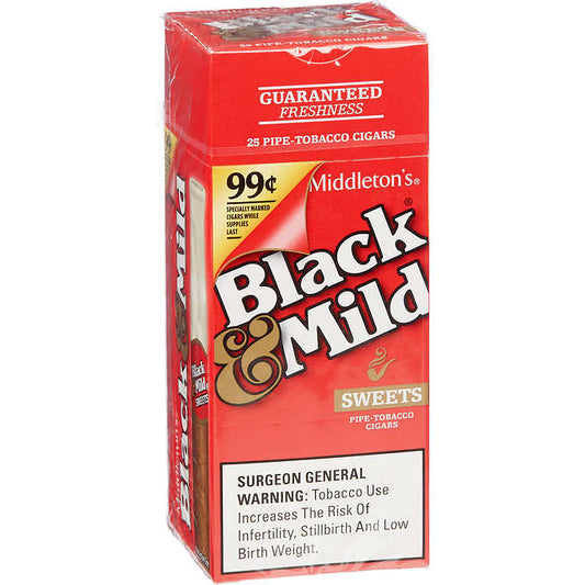 BLACK & MILD SWEETS 99/CENT 25 CT