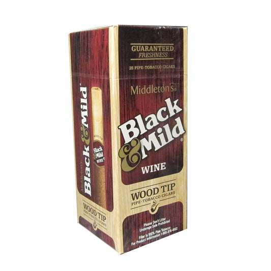 BLACK & MILD WINE WOOD TIP 25 CT
