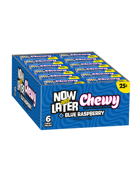 NOW AND LATER CHEWY BLUE RASPBERRY 24 CT