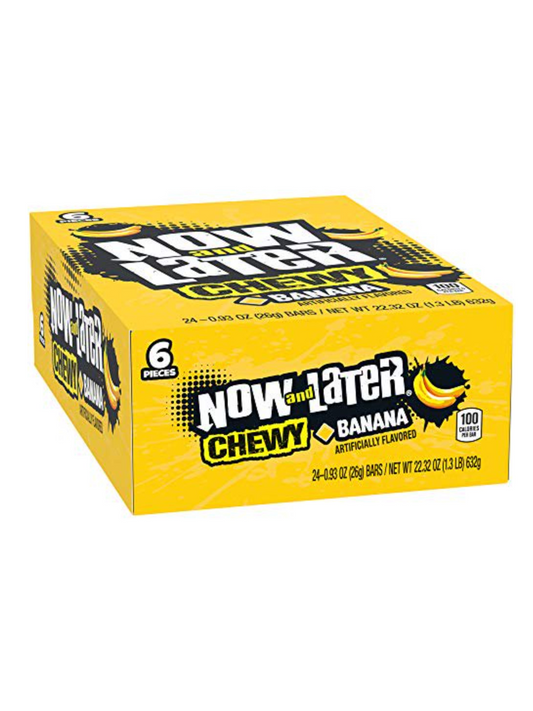 NOW AND LATER CHEWY BANANA 24 CT