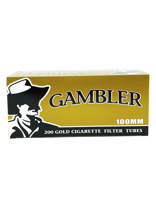 GAMBLER 200 GOLD CIGARETTE FILTER TUBES 100 MM