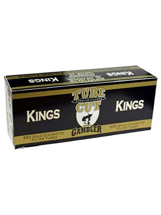 GAMBLER KINGS 200 CT GOLD CIGARETTE FILTER TUBES 5 PK