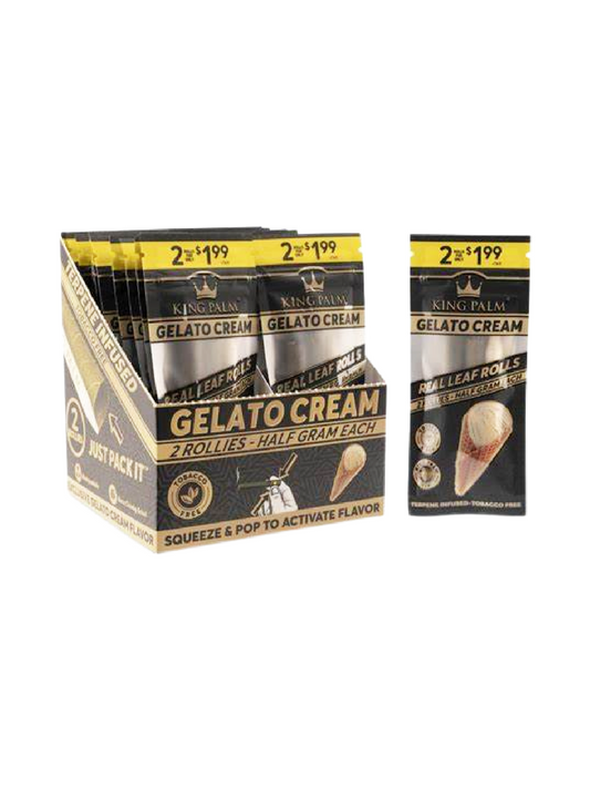KING PALM 2 FOR $1.99 ROLLIES GELATO CREAM 20 CT DISPLAY