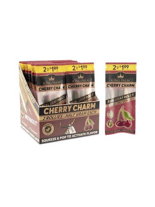 KING PALM 2 FOR $1.99 ROLLIES CHERRY CHARM 20 CT DISPLAY