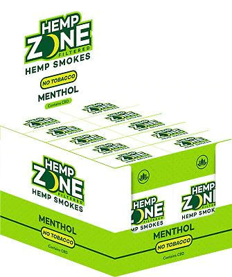 HEMP ZONE MENTHOL 10 PACKS 200 HEMP SMOKE
