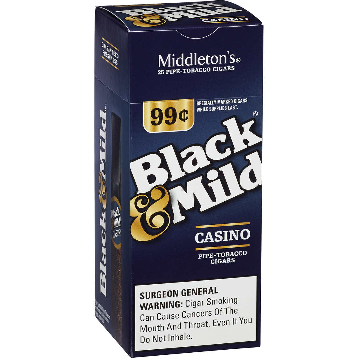 BLACK & MILD CASINO 99/CENT 25 CT