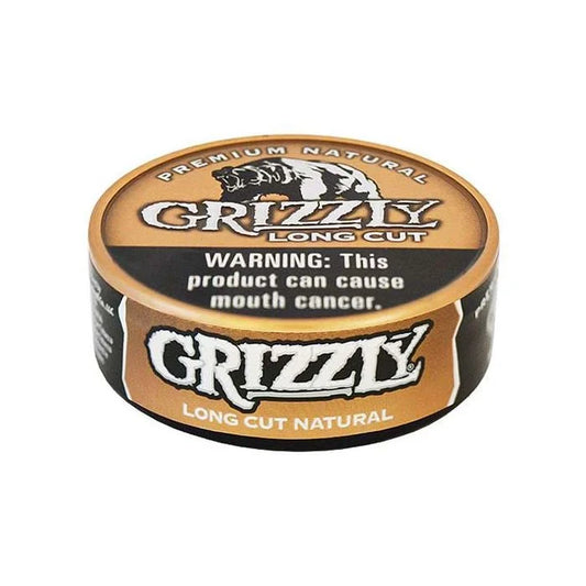GRIZZLY LONG CUT NATURAL 5 CANS