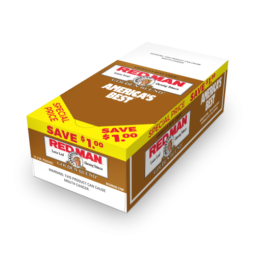 RED MAN GOLD SAVE $1.00 12-3 OZ POUCHES